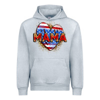 Heather Grey American mama heart Urban Hoodie - Zillion Design Studio