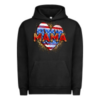 Pigment Black American mama heart Urban Hoodie - Zillion Design Studio