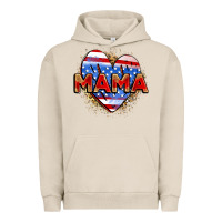 Pigment French Oak American mama heart Urban Hoodie - Zillion Design Studio