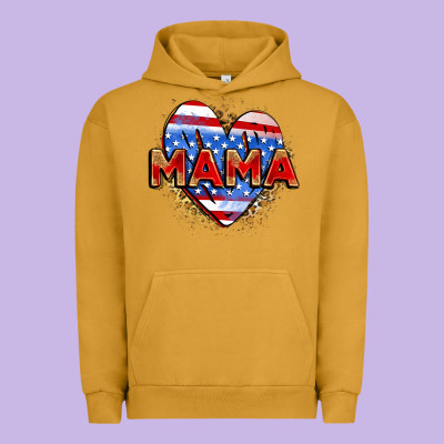 American Mama Heart Urban Hoodie Designed By Zillion Design Studio