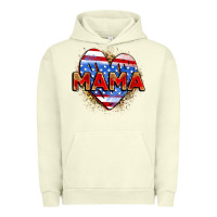 Pigment Pistachio American mama heart Urban Hoodie - Zillion Design Studio