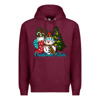 Burgundy christmas vibes Premium Hoodie - RanaPortraitStore