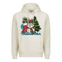 Oatmeal Heather christmas vibes Premium Hoodie - RanaPortraitStore