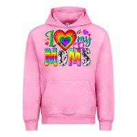Fuchsia Pink i love my moms Urban Hoodie - texasbilliewilder