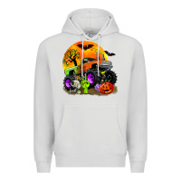 Dove Grey halloween monster truck Premium Hoodie - Zillion Design Studio