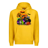 Lemon halloween monster truck Premium Hoodie - Zillion Design Studio