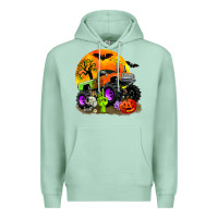 Seafoam halloween monster truck Premium Hoodie - Zillion Design Studio