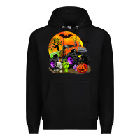 Black halloween monster truck Premium Hoodie - Zillion Design Studio