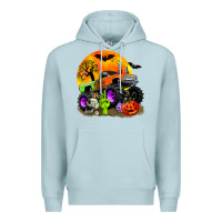 Blue Mist halloween monster truck Premium Hoodie - Zillion Design Studio