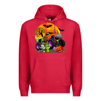 Cardinal halloween monster truck Premium Hoodie - Zillion Design Studio