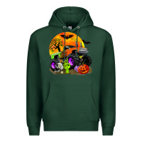 Sports Green halloween monster truck Premium Hoodie - Zillion Design Studio