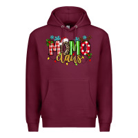 Burgundy Momo Claus Premium Hoodie - texasbilliewilder