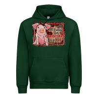 Forest Green all i want for christmas is a pig sitting pig Urban Hoodie - RanaPortraitStore