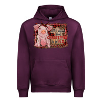 Mauve Wine all i want for christmas is a pig sitting pig Urban Hoodie - RanaPortraitStore
