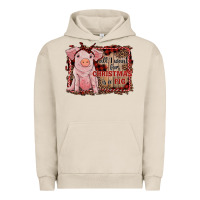 Pigment French Oak all i want for christmas is a pig sitting pig Urban Hoodie - RanaPortraitStore