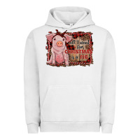 Pigment Lunar Rock all i want for christmas is a pig sitting pig Urban Hoodie - RanaPortraitStore