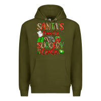 Army Green Santa's Favorite Surgery Center png sublimation de Premium Hoodie - texasbilliewilder