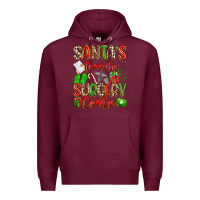 Burgundy Santa's Favorite Surgery Center png sublimation de Premium Hoodie - texasbilliewilder