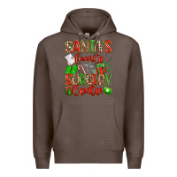 Coffee Santa's Favorite Surgery Center png sublimation de Premium Hoodie - texasbilliewilder