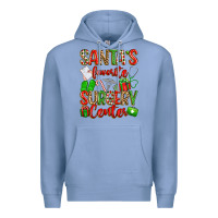 Colony Blue Santa's Favorite Surgery Center png sublimation de Premium Hoodie - texasbilliewilder