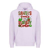 Lilac Santa's Favorite Surgery Center png sublimation de Premium Hoodie - texasbilliewilder