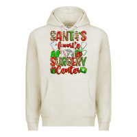 Oatmeal Heather Santa's Favorite Surgery Center png sublimation de Premium Hoodie - texasbilliewilder
