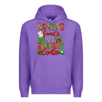 Purple Santa's Favorite Surgery Center png sublimation de Premium Hoodie - texasbilliewilder