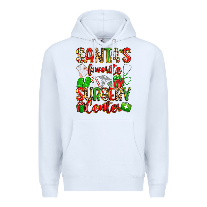 Santa's Favorite Surgery Center Png Sublimation De Premium Hoodie by texasbilliewilder | Teevron