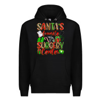 Black Santa's Favorite Surgery Center png sublimation de Premium Hoodie - texasbilliewilder