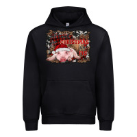 Black all i want for christmas is a pig baby Urban Hoodie - RanaPortraitStore