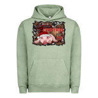 Pigment Oil Green all i want for christmas is a pig baby Urban Hoodie - RanaPortraitStore