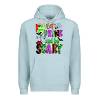 Blue Mist eat drink and be scary Premium Hoodie - Zillion Design Studio