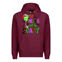Burgundy eat drink and be scary Premium Hoodie - Zillion Design Studio