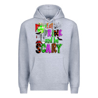 Heather Grey eat drink and be scary Premium Hoodie - Zillion Design Studio