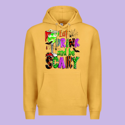 Eat Drink And Be Scary Premium Hoodie Designed By Zillion Design Studio