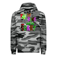 Slate Camo eat drink and be scary Premium Hoodie - Zillion Design Studio