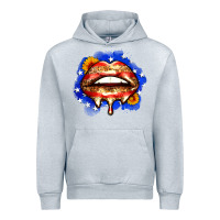Heather Grey leopard american flag lips Urban Hoodie - Zillion Design Studio