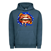Pigment Midnight Navy leopard american flag lips Urban Hoodie - Zillion Design Studio