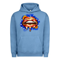 Pigment Pebble Blue leopard american flag lips Urban Hoodie - Zillion Design Studio
