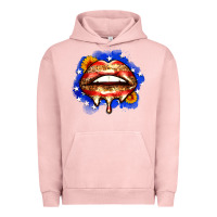 Pigment Salmon leopard american flag lips Urban Hoodie - Zillion Design Studio