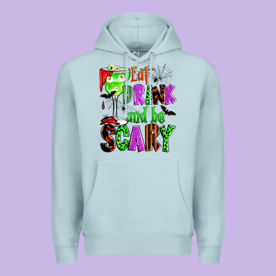 Eat Drink And Be Scary Premium Hoodie Designed By Zillion Design Studio