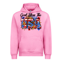 Fuchsia Pink god bless the usa Urban Hoodie - Zillion Design Studio