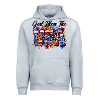 Heather Grey god bless the usa Urban Hoodie - Zillion Design Studio