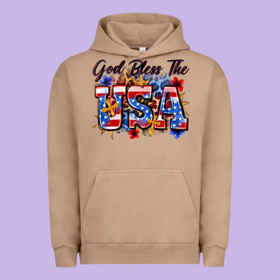 God Bless The Usa Urban Hoodie Designed By Zillion Design Studio