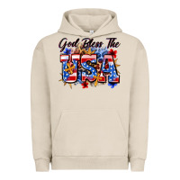 Pigment French Oak god bless the usa Urban Hoodie - Zillion Design Studio