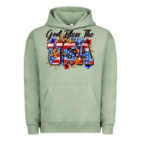 Pigment Oil Green god bless the usa Urban Hoodie - Zillion Design Studio