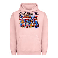 Pigment Salmon god bless the usa Urban Hoodie - Zillion Design Studio