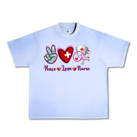 Grape Ice Peace Love Nurse Urban Heavy Tee - RanaPortraitStore