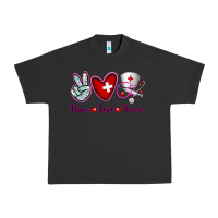 Pigment Black Peace Love Nurse Urban Heavy Tee - RanaPortraitStore