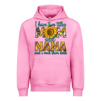 Fuchsia Pink i have two titles mom and nana and i rock them bot Urban Hoodie - texasbilliewilder